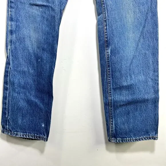 Vtg Levis 26501 0156 Jeans 28 x 30 USA Blue Denim Button Fly Tagged Womens 13
